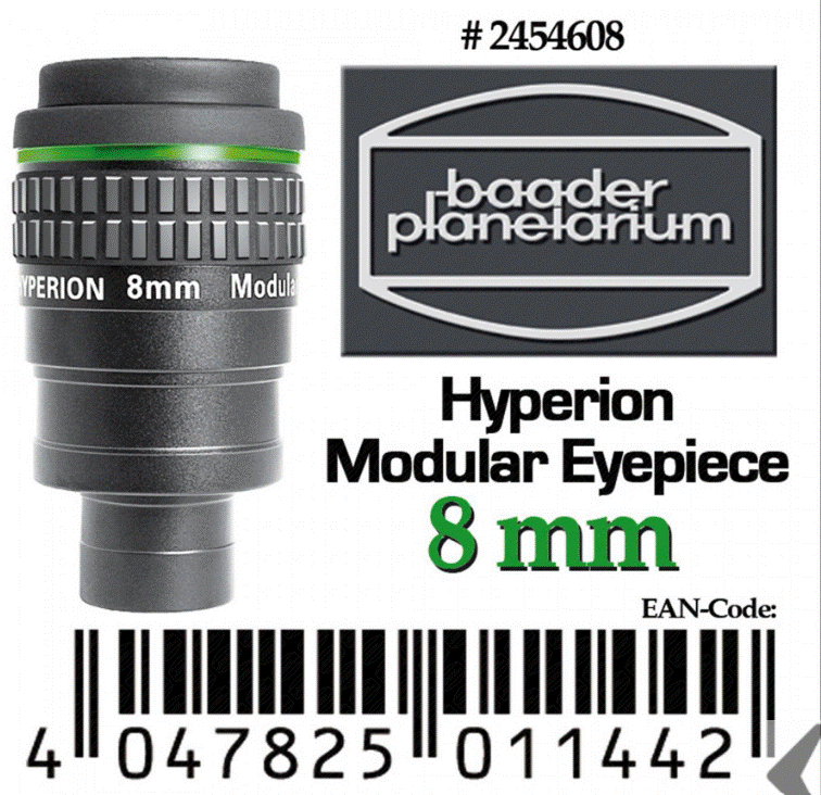 Baader 5mm/8mm/10mm/13mm/17mm/21mm/24mm-hyperion-68°-modular Eyepieces