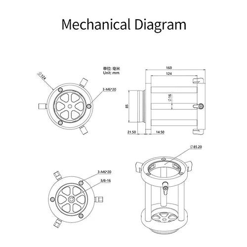 ZWO 160 mm Pier Extension for AM5 Mount